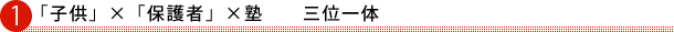 「子供」×「保護者」×塾　　三位一体